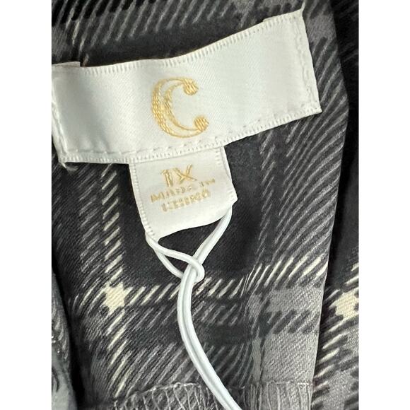 NWT Nice C Curve Gray Plaid Cold Shoulder Romper Jumpsuit Plus Size 1X - Picture 11 of 14